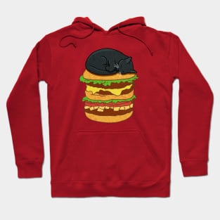 Burger Cat - black Hoodie